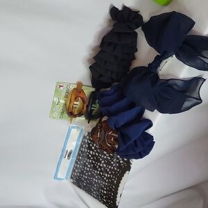 Vintage Hair Claw Big Bows 1980s Barettes Lot